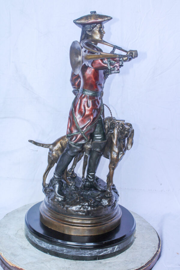 Hippolyte Moreau and Prosper Lecourtier Bronze Statue Replica 18" x 16" x 33"H - Image 7