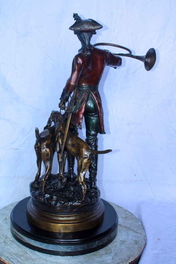 Hippolyte Moreau and Prosper Lecourtier Bronze Statue Replica 18" x 16" x 33"H - Image 9