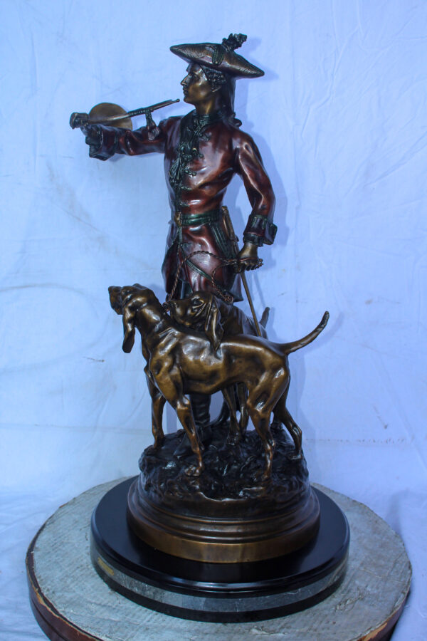 Hippolyte Moreau and Prosper Lecourtier Bronze Statue Replica 18" x 16" x 33"H - Image 11