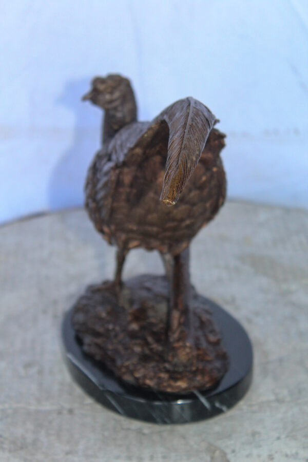 Pheasant Bird Bronze statue mounted on a Marble Base 14" x 6" x 10"H - Image 5