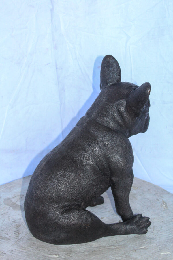 Bronze Statue of French Bulldog Sitting, Elegant Canine Decor 12" x 12" x 17"H - Image 7