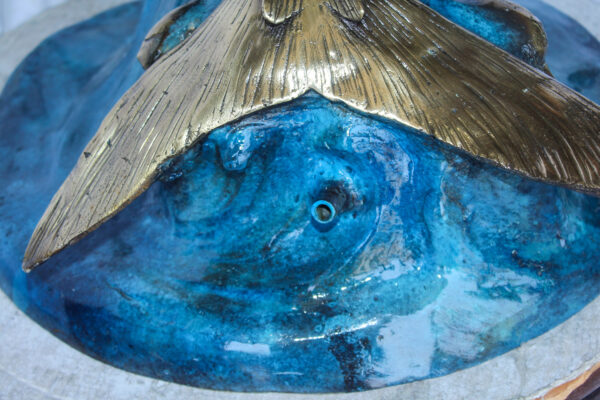 Bronze Statue, School of Three Sailfish Jumping of the Water 28" x 18" x 66"H - Image 12