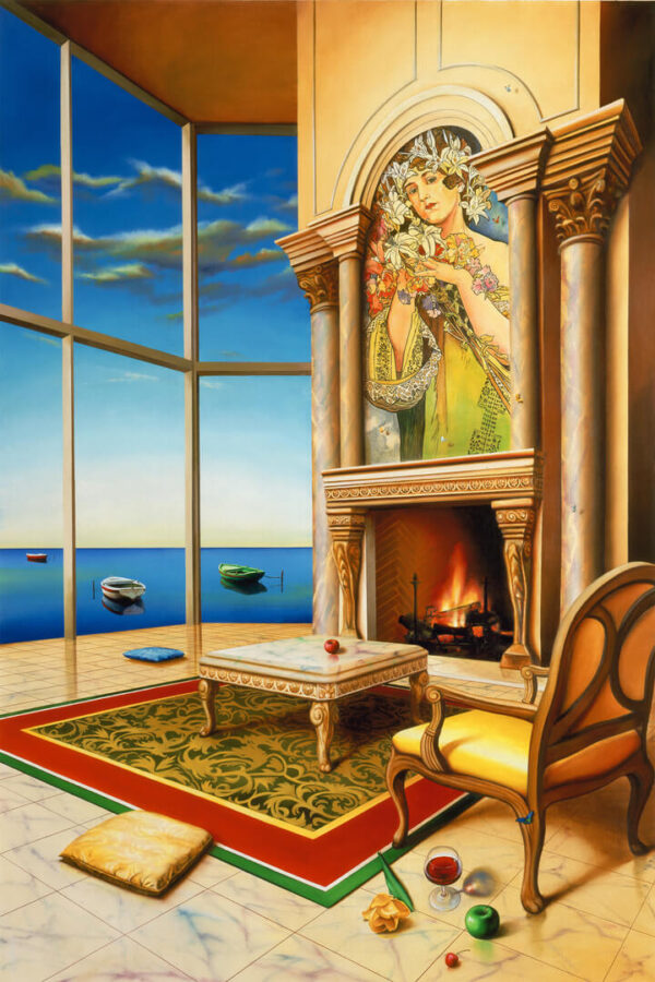 Orlando Quevedo By the Seashore on Unstretched Canvas Medium, 20"x30"
