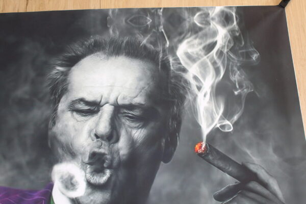 Jack Nicholson Cigar Rings Giant Canvas Painting Print Unstretched, 53"x44" - Image 5