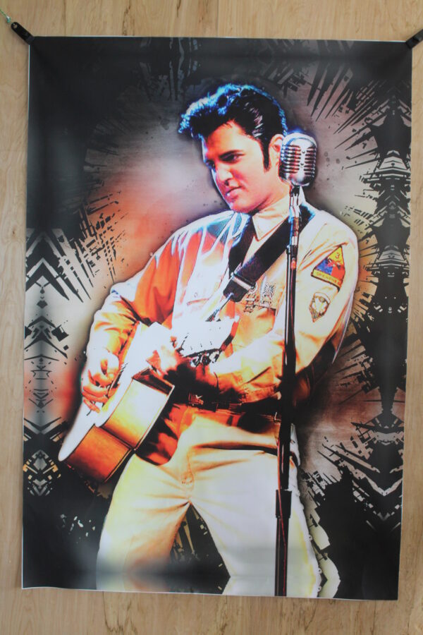 Elvis Presley Playing Guitar, A Giant Unstretched Canvas Wall Art, 44"x64" - Image 11