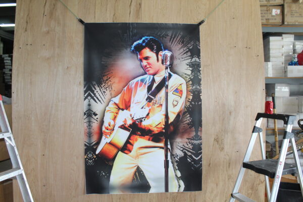 Elvis Presley Playing Guitar, A Giant Unstretched Canvas Wall Art, 44"x64" - Image 4