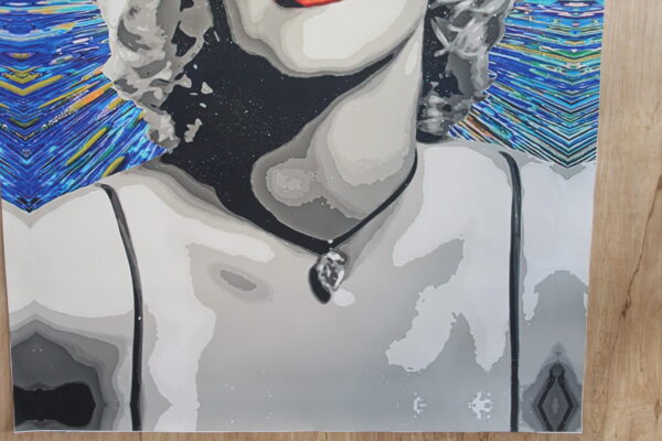 Giant Unstretched Canvas of Marilyn Monroe Pop Art, 63"x44" - Image 5