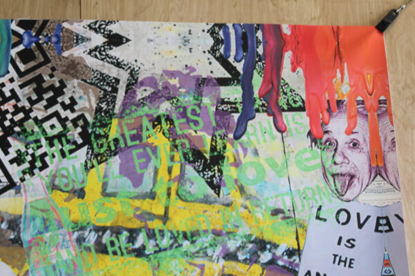 Love Is The Answer, Oliver Neilson Replica, a Giant Unstretched Canvas, 64"x44" - Image 5