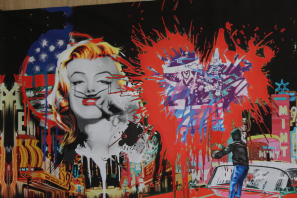 Elvis with a splash a Marc Rudinsky Replica, a Giant Unstretched Canvas, 64"x44" - Image 5