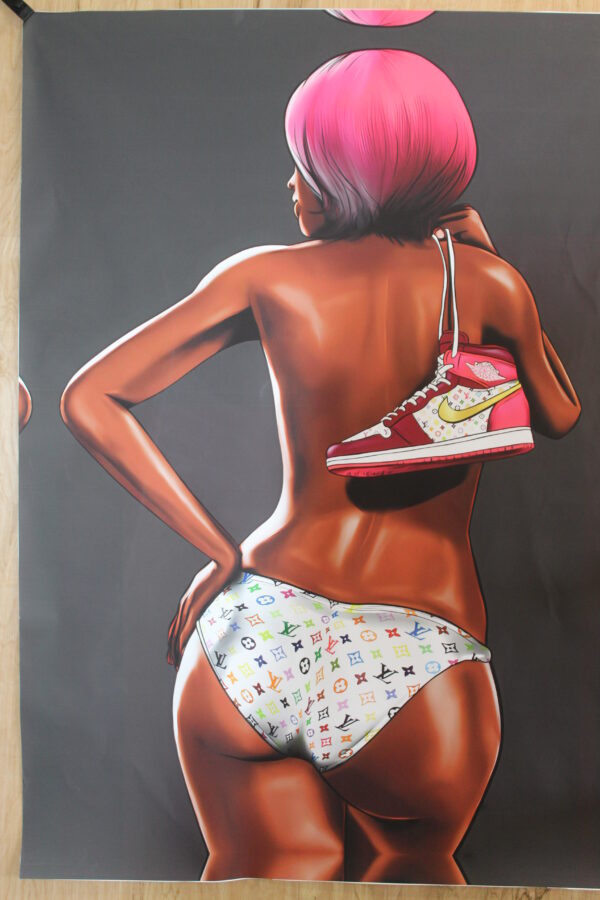 Louis Vuitton Retro Nike Jordan 1 fashion Giant Unstretched painting, 44"x64"