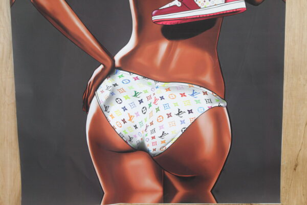 Louis Vuitton Retro Nike Jordan 1 fashion Giant Unstretched painting, 44"x64" - Image 3