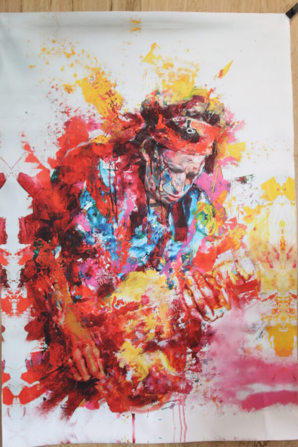 Pop Art Painting of Keith Richards, giant size Unstretched Canvas, 44"x64" - Image 2