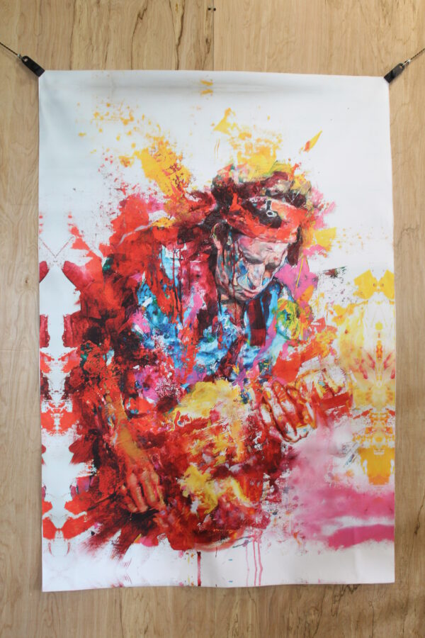 Pop Art Painting of Keith Richards, giant size Unstretched Canvas, 44"x64" - Image 4