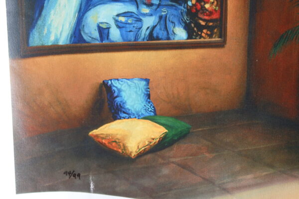 Orlando Quevedo Afternoon Painting on Unstretched Canvas Medium, 30"x20" - Image 3