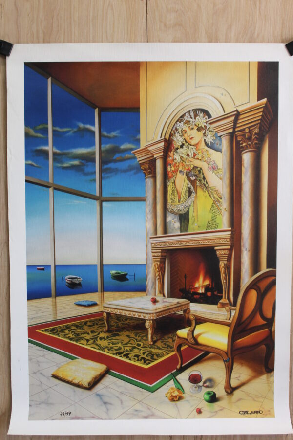 Orlando Quevedo By the Seashore on Unstretched Canvas Medium, 20"x30" - Image 3