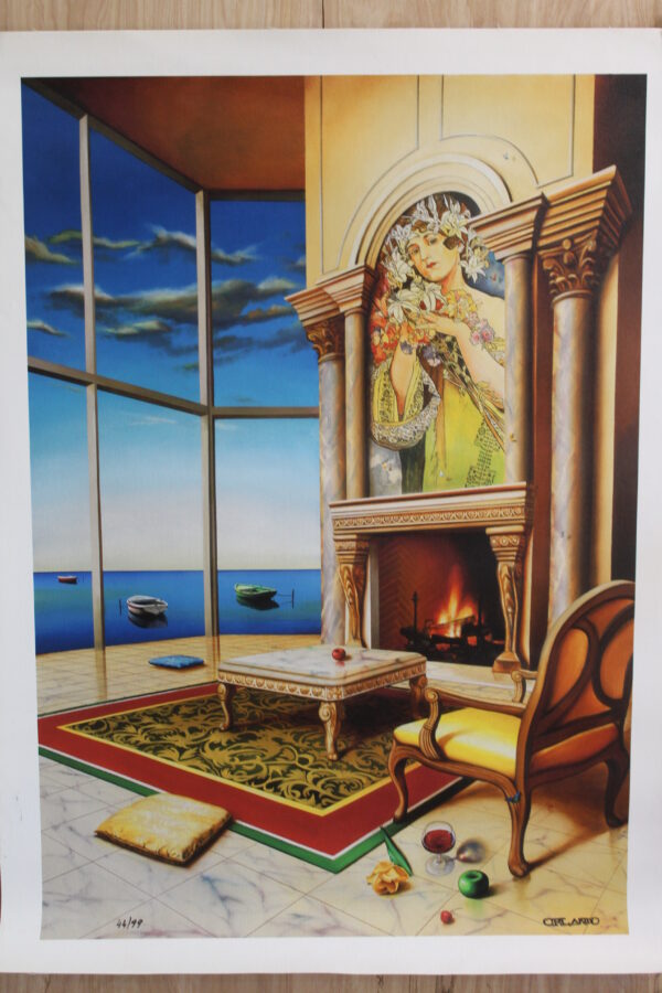 Orlando Quevedo By the Seashore on Unstretched Canvas Medium, 20"x30" - Image 4