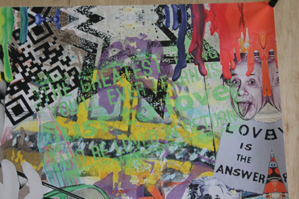 Love Is The Answer, Oliver Neilson Replica, a Giant Unstretched Canvas, 64"x44" - Image 8