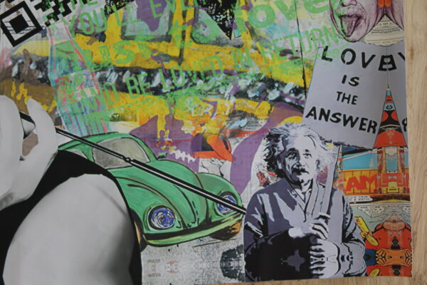 Love Is The Answer, Oliver Neilson Replica, a Giant Unstretched Canvas, 64"x44" - Image 10