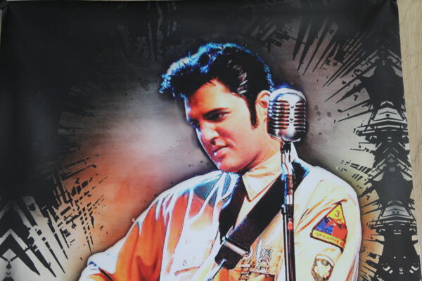 Elvis Presley Playing Guitar, A Giant Unstretched Canvas Wall Art, 44"x64" - Image 7