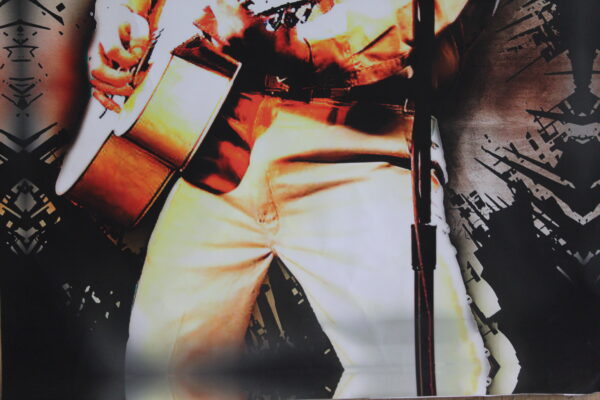 Elvis Presley Playing Guitar, A Giant Unstretched Canvas Wall Art, 44"x64" - Image 8