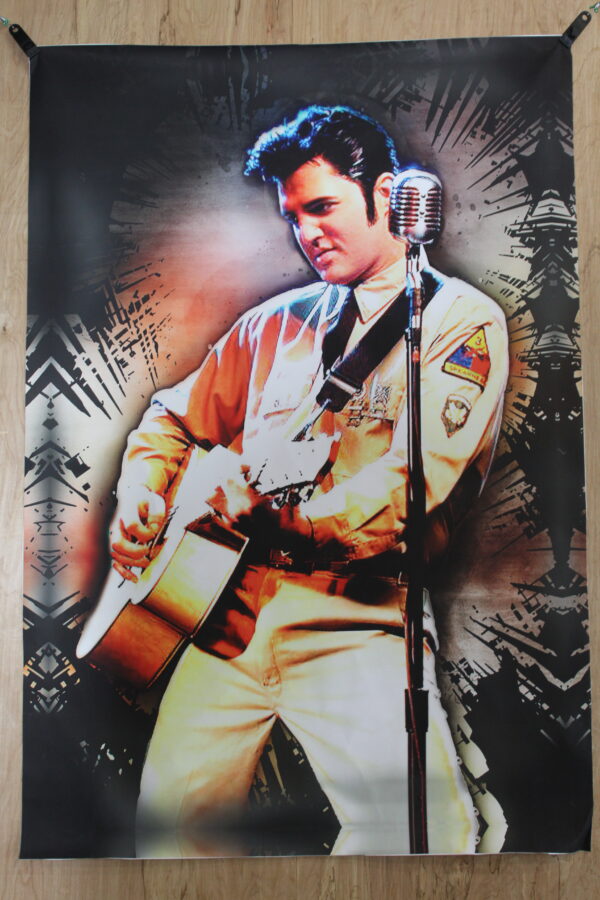 Elvis Presley Playing Guitar, A Giant Unstretched Canvas Wall Art, 44"x64" - Image 9