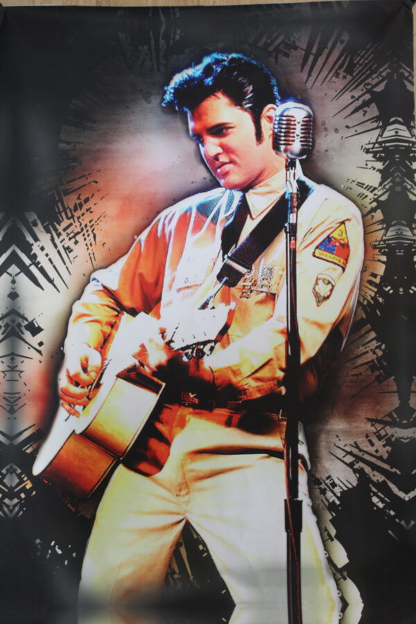 Elvis Presley Playing Guitar, A Giant Unstretched Canvas Wall Art, 44"x64" - Image 10