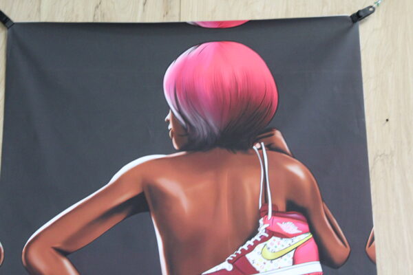 Louis Vuitton Retro Nike Jordan 1 fashion Giant Unstretched painting, 44"x64" - Image 7