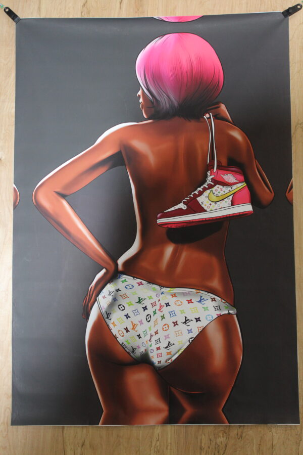 Louis Vuitton Retro Nike Jordan 1 fashion Giant Unstretched painting, 44"x64" - Image 8