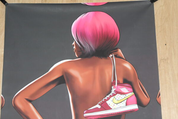 Louis Vuitton Retro Nike Jordan 1 fashion Giant Unstretched painting, 44"x64" - Image 9