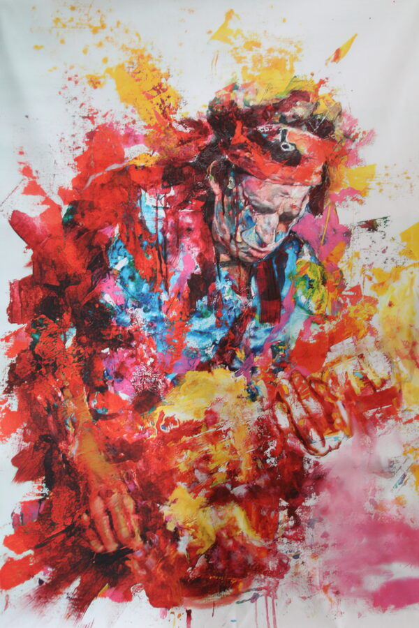 Pop Art Painting of Keith Richards, giant size Unstretched Canvas, 44"x64" - Image 11