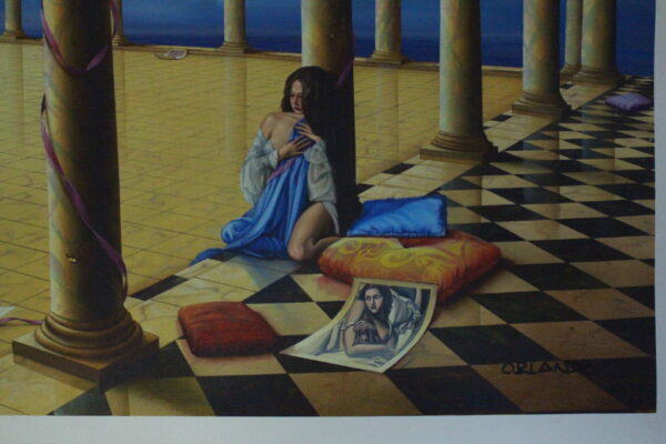 Orlando Quevedo Old Memories on Unstretched Canvas Medium, 30"x20" - Image 5