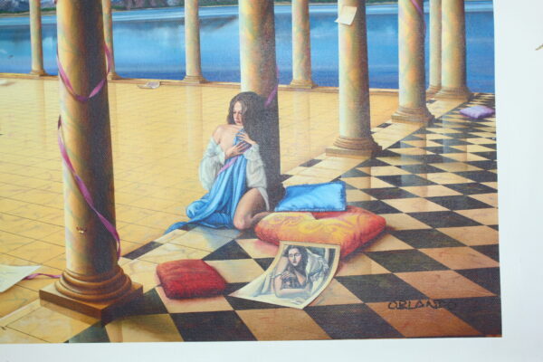 Orlando Quevedo Old Memories on Unstretched Canvas Medium, 30"x20" - Image 8