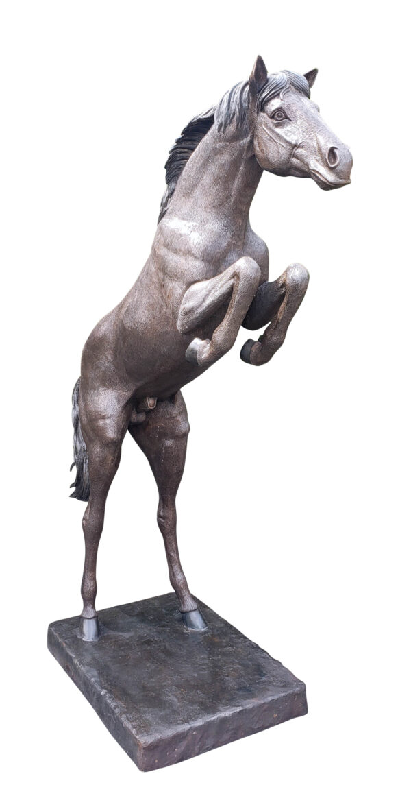 Life Size Rearing Horse Bronze Statue Outdoor Equestrian Art 58" x 21" x 76"H - Image 2
