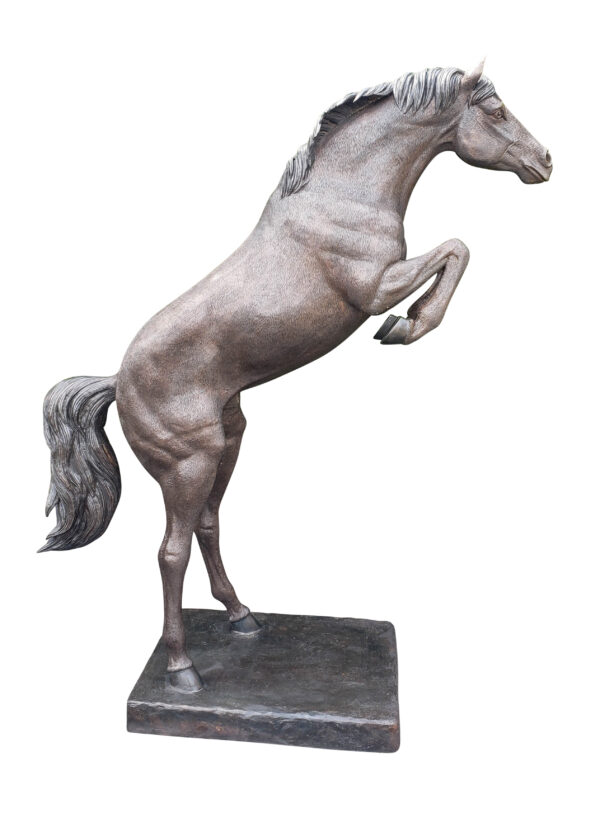Life Size Rearing Horse Bronze Statue Outdoor Equestrian Art 58" x 21" x 76"H