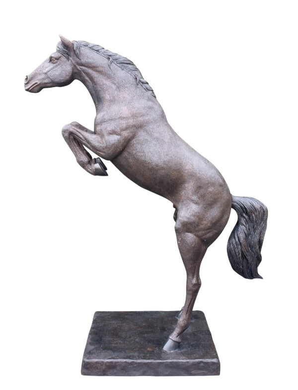 Life Size Rearing Horse Bronze Statue Outdoor Equestrian Art 58" x 21" x 76"H - Image 5