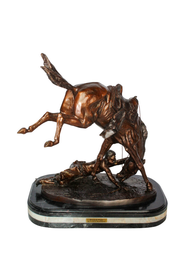 Wicked Pony Bronze Statue by Frederic Remington 19" x 11" x 23"H