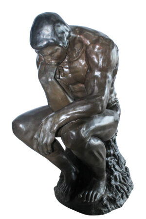Large Size Bronze Replica of The Thinker by Rodin Sculpture 55" x 33" x 69"H