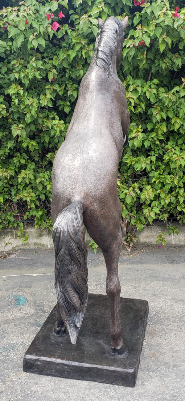 Life Size Rearing Horse Bronze Statue Outdoor Equestrian Art 58" x 21" x 76"H - Image 6