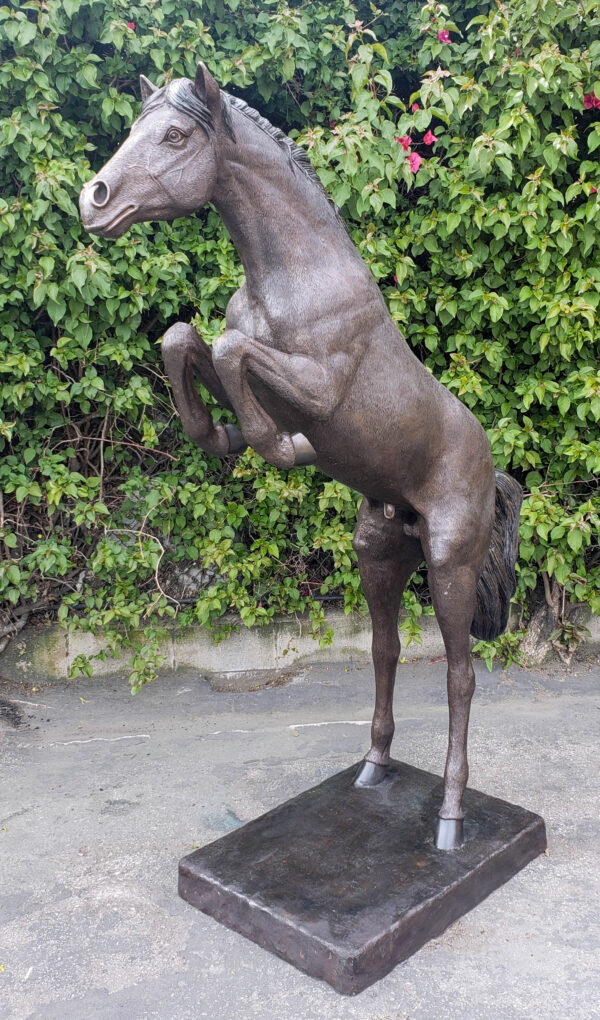 Life Size Rearing Horse Bronze Statue Outdoor Equestrian Art 58" x 21" x 76"H - Image 7