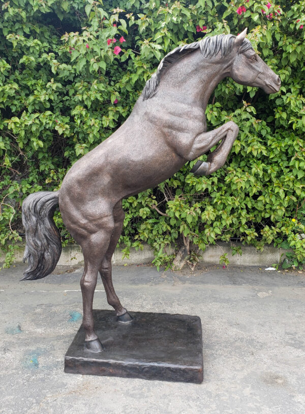 Life Size Rearing Horse Bronze Statue Outdoor Equestrian Art 58" x 21" x 76"H - Image 10