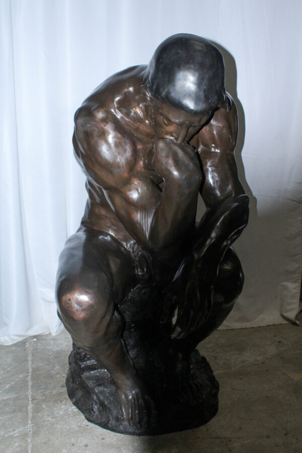 Large Size Bronze Replica of The Thinker by Rodin Sculpture 55" x 33" x 69"H - Image 10