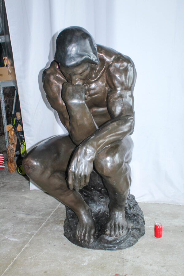 Large Size Bronze Replica of The Thinker by Rodin Sculpture 55" x 33" x 69"H - Image 11