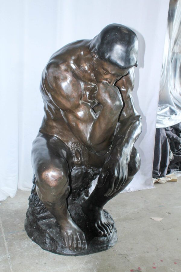Large Size Bronze Replica of The Thinker by Rodin Sculpture 55" x 33" x 69"H - Image 12