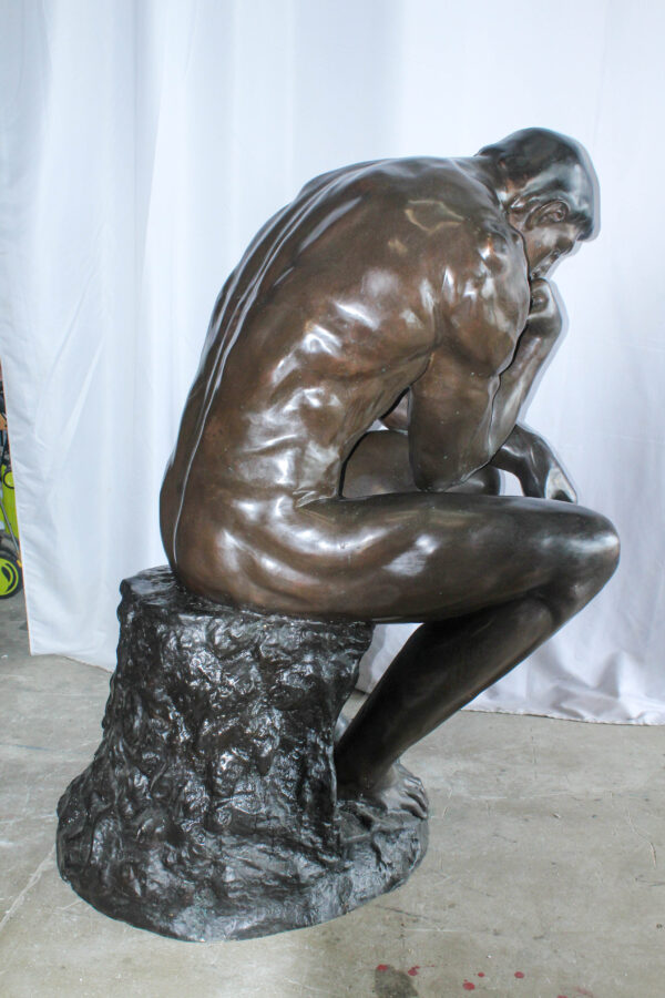 Large Size Bronze Replica of The Thinker by Rodin Sculpture 55" x 33" x 69"H - Image 13