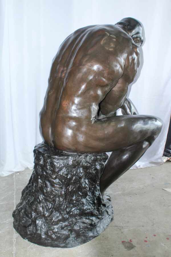 Large Size Bronze Replica of The Thinker by Rodin Sculpture 55" x 33" x 69"H - Image 2