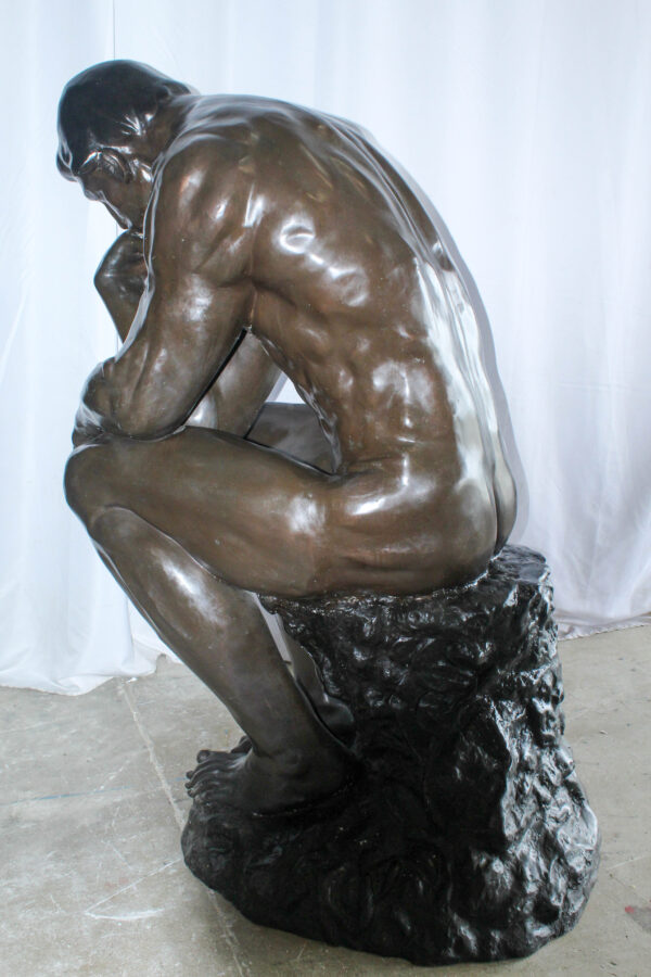 Large Size Bronze Replica of The Thinker by Rodin Sculpture 55" x 33" x 69"H - Image 4