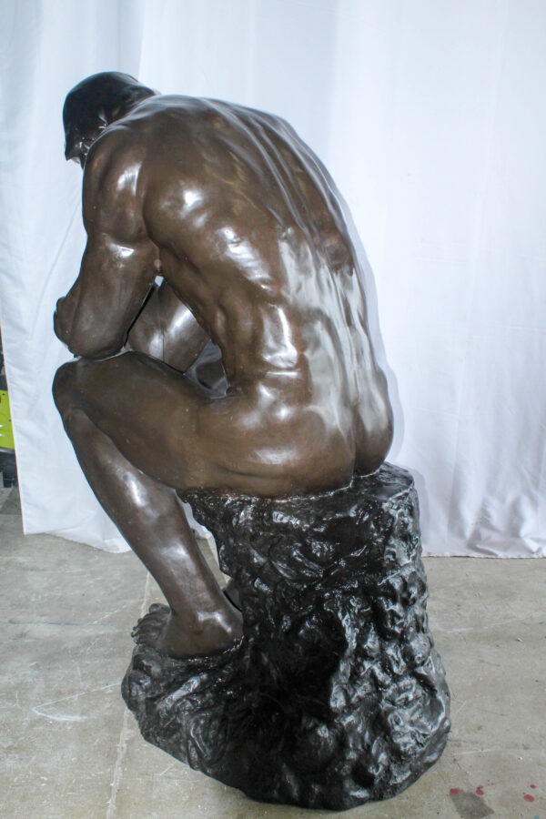 Large Size Bronze Replica of The Thinker by Rodin Sculpture 55" x 33" x 69"H - Image 5