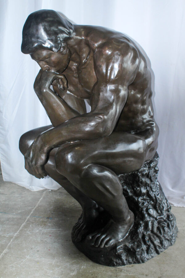 Large Size Bronze Replica of The Thinker by Rodin Sculpture 55" x 33" x 69"H - Image 6