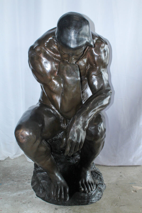 Large Size Bronze Replica of The Thinker by Rodin Sculpture 55" x 33" x 69"H - Image 8