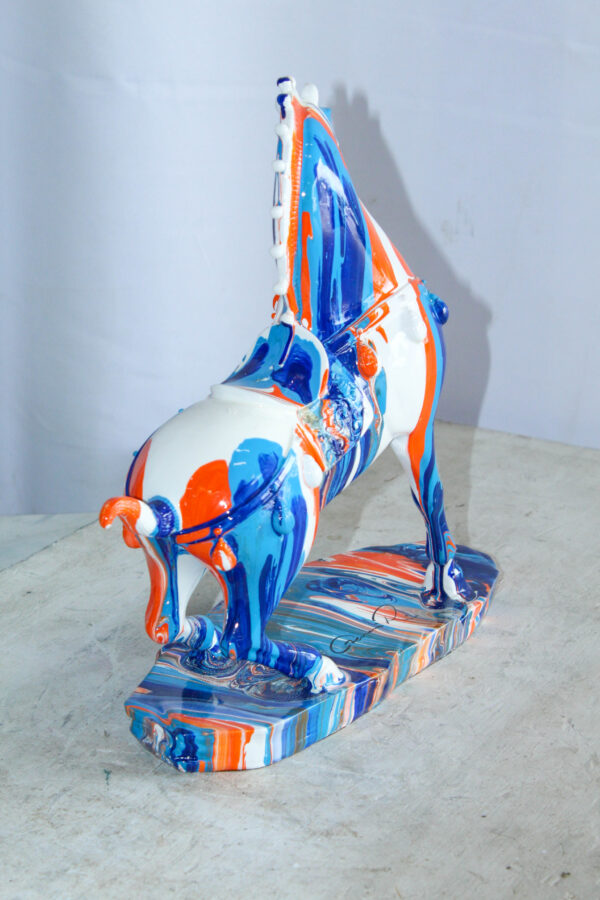 Modern Color Splash Horse Statue Tabletop Home Decor 13" x 6" x 13"H - Image 3